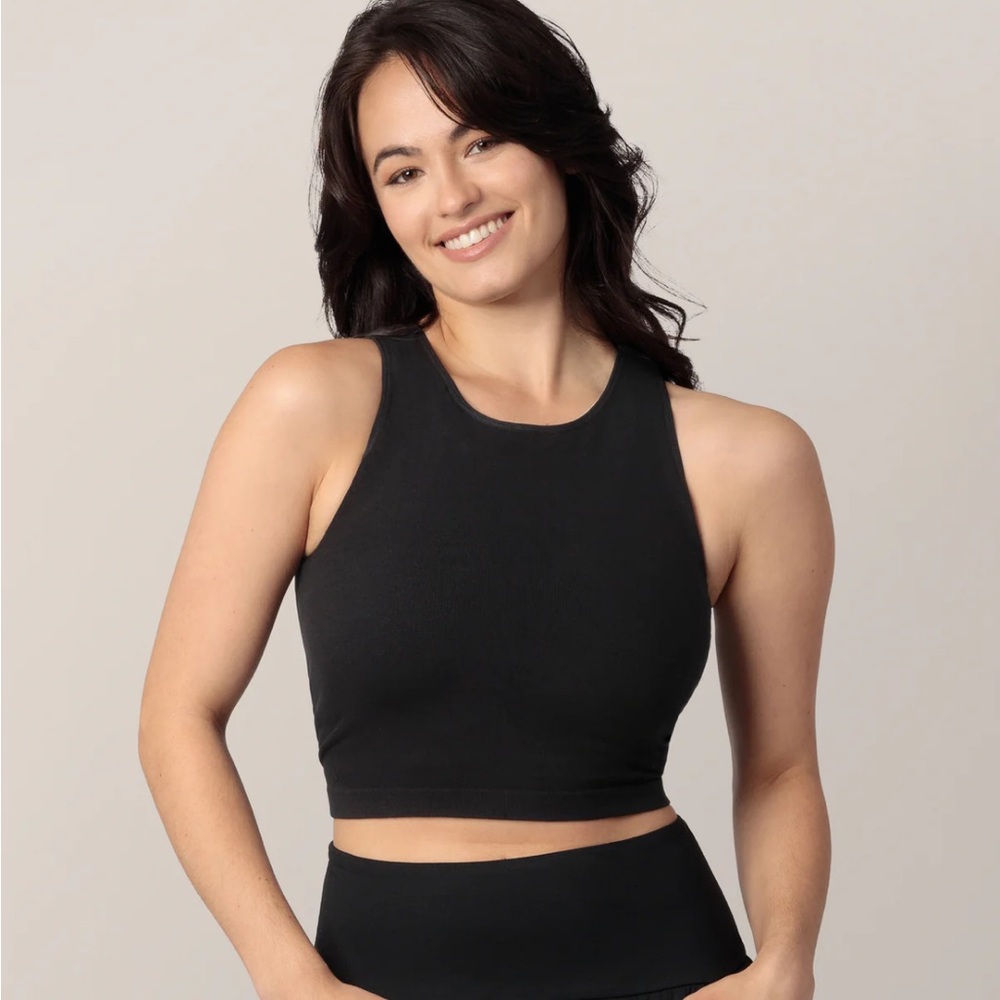 NWT Kindred Bravely Sublime Bamboo Nursing & Maternity Longline Bra, Dusty Blue